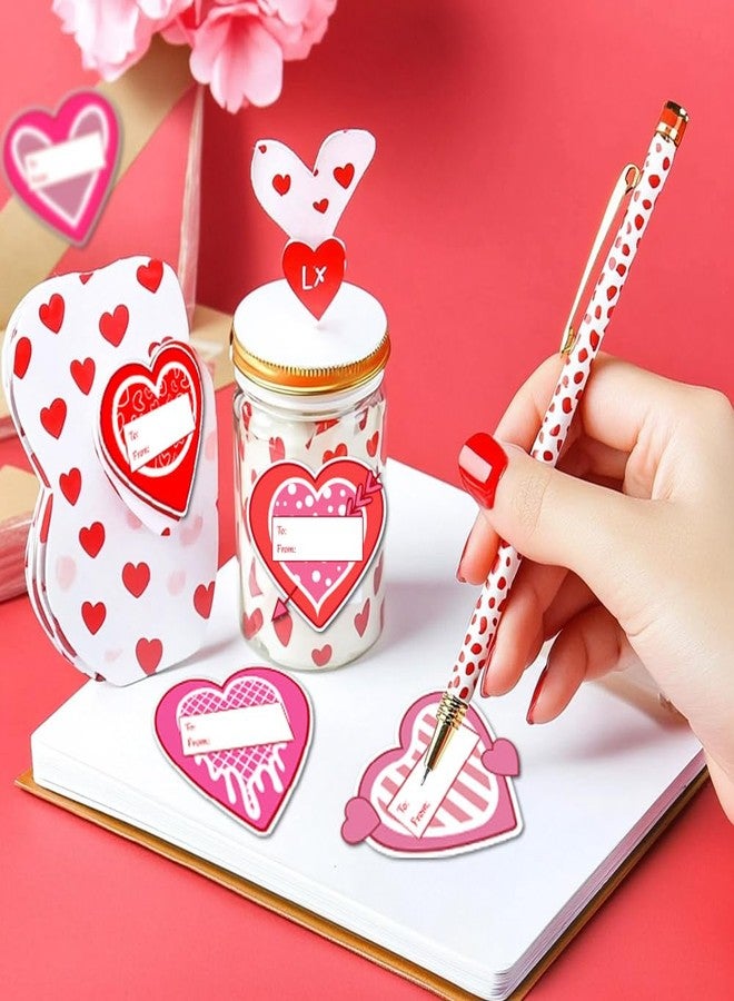 AWEELON 600Pcs Valentine's Day Tag Stickers 2IN Heart to & from Gift Name Tag Self-Adhesive Labels for Holidays and Birthdays Decoration 12 Design - Image 3